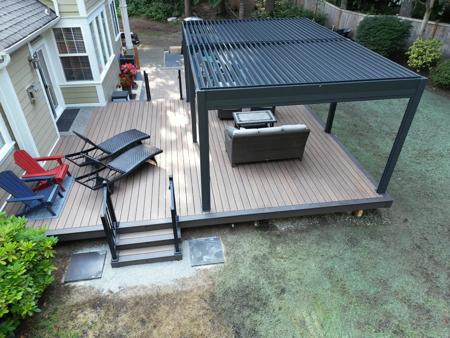 Trex composite deck installation in Federal Way, WA by Decks Restore