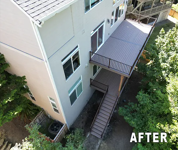 new composite deck after resurfacing