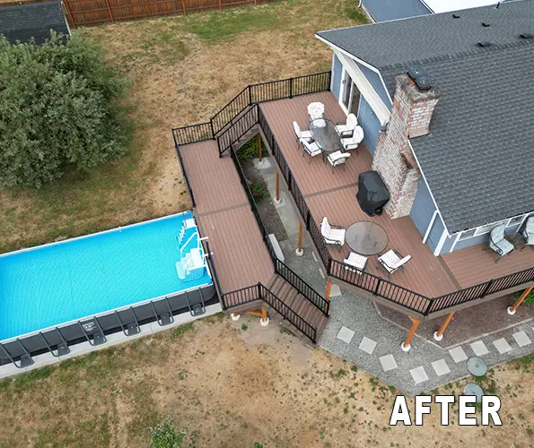 new composite deck after resurfacing